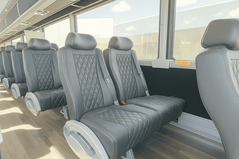 interior of Coach Bus Washington charter bus