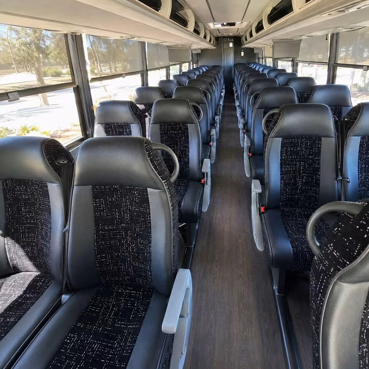 56 passenger charter bus interior