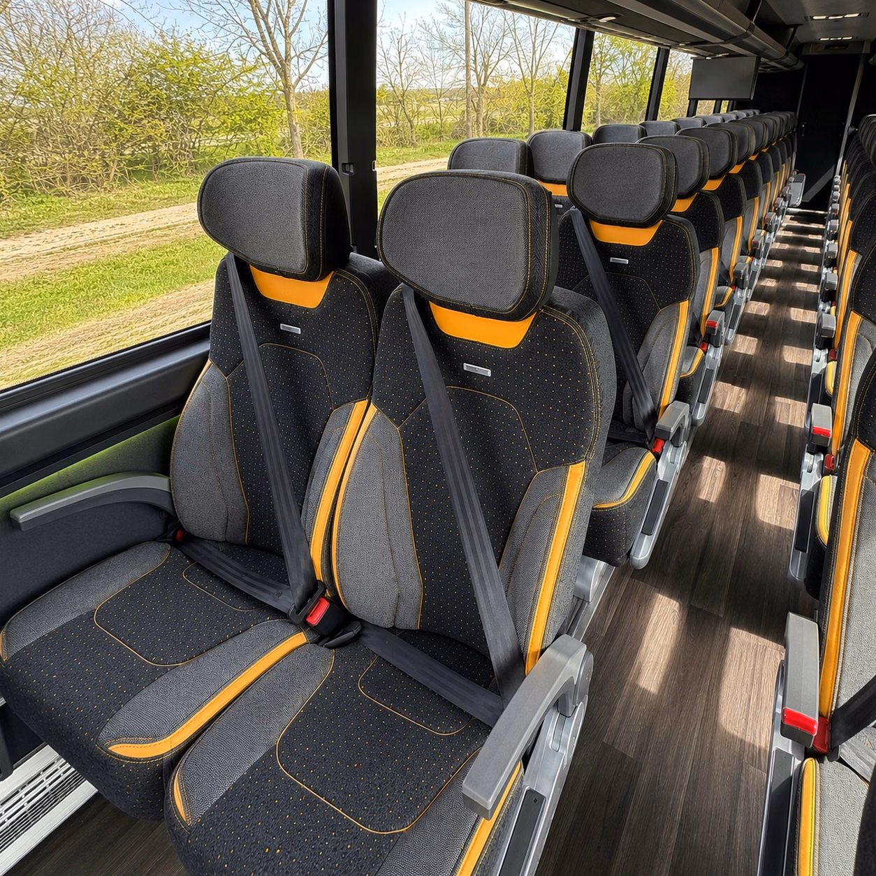 washington charter bus rental inside