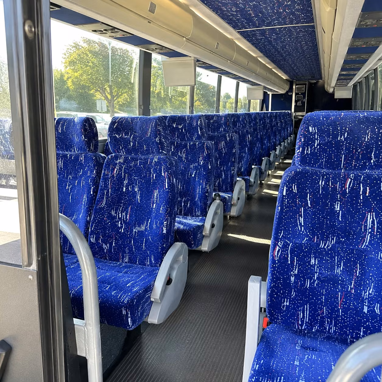 washington charter bus rental interior